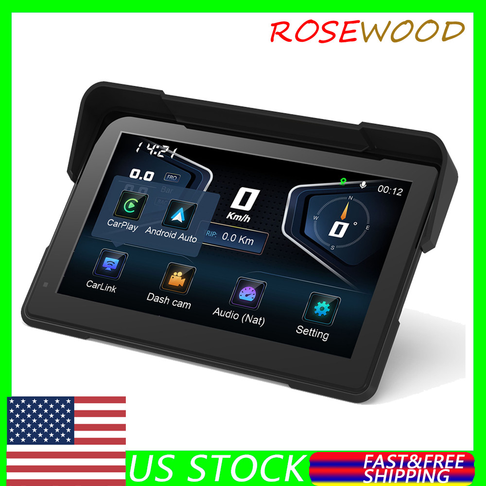 7″ Wireless CarPlay Touch Screen Motorcycles Navigator GPS with camera DVR&TPMS