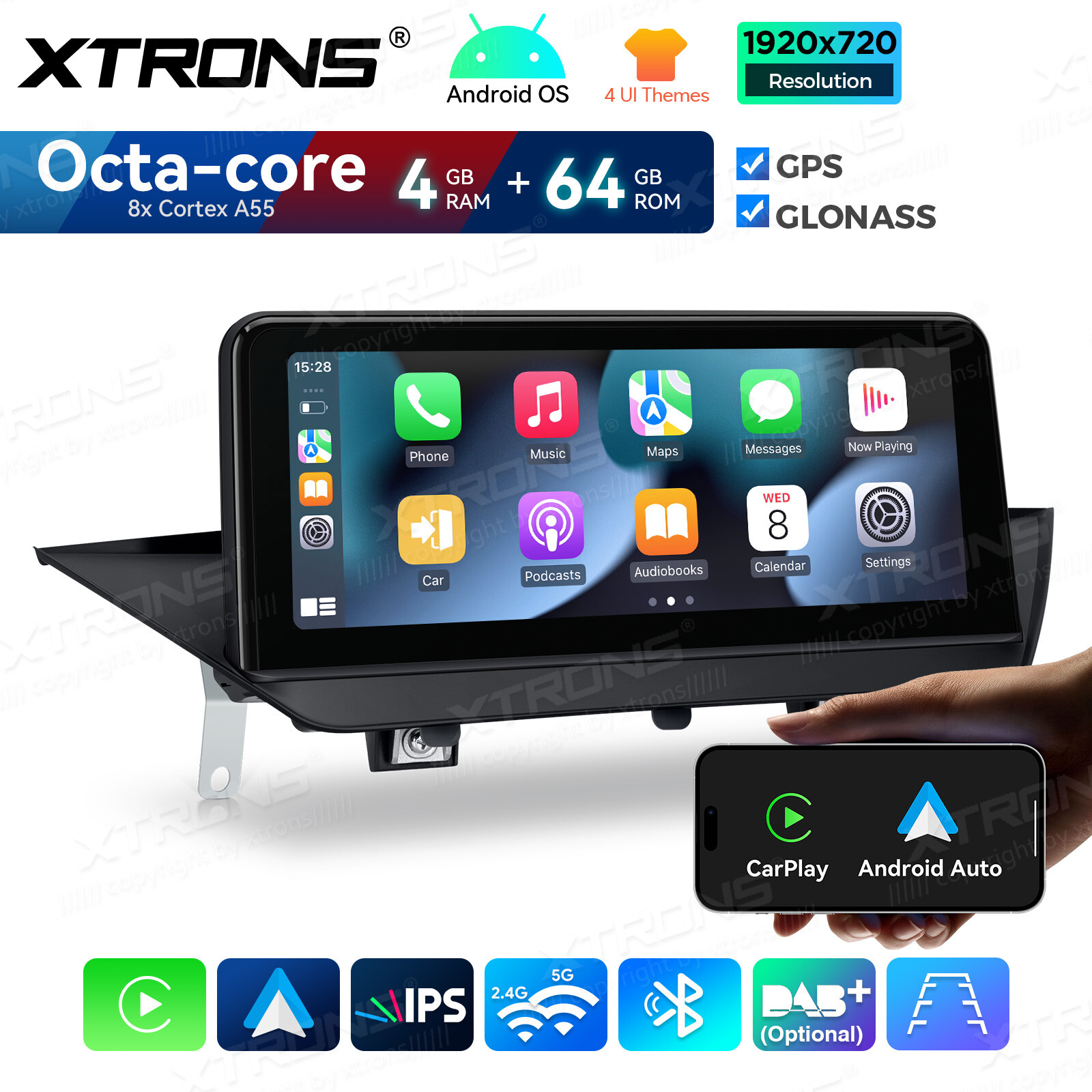 For BMW X1 E84 CarPlay Android14 Car Stereo Radio Wifi Navigation GPS 64G 10.25″