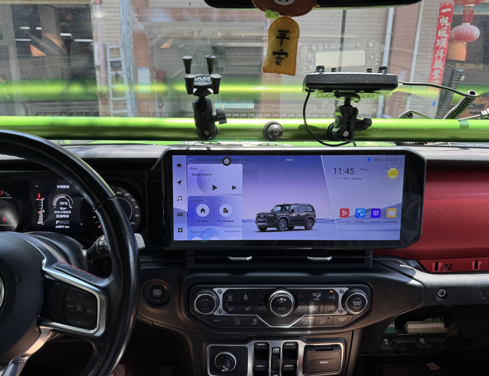 15″ Car Radio For Jeep Wrangler Jl Gladiator 2018-2023 Gps Navigation Stereo 64G