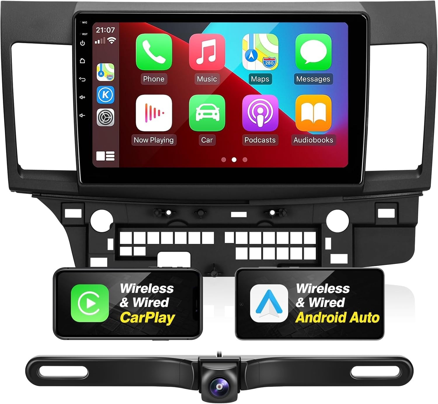 SizxNanv Lancer 2008-2017 Stereo Carplay Android Auto 2GB + 32GB 8 Core 10″ Scr