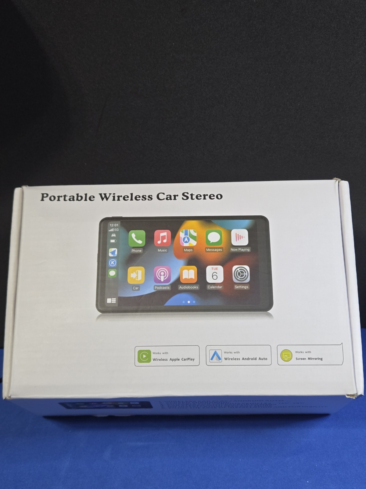 Portable Wireless Carplay Car Stereo, 7″ HD Touchscreen for Car with Apple/Andro