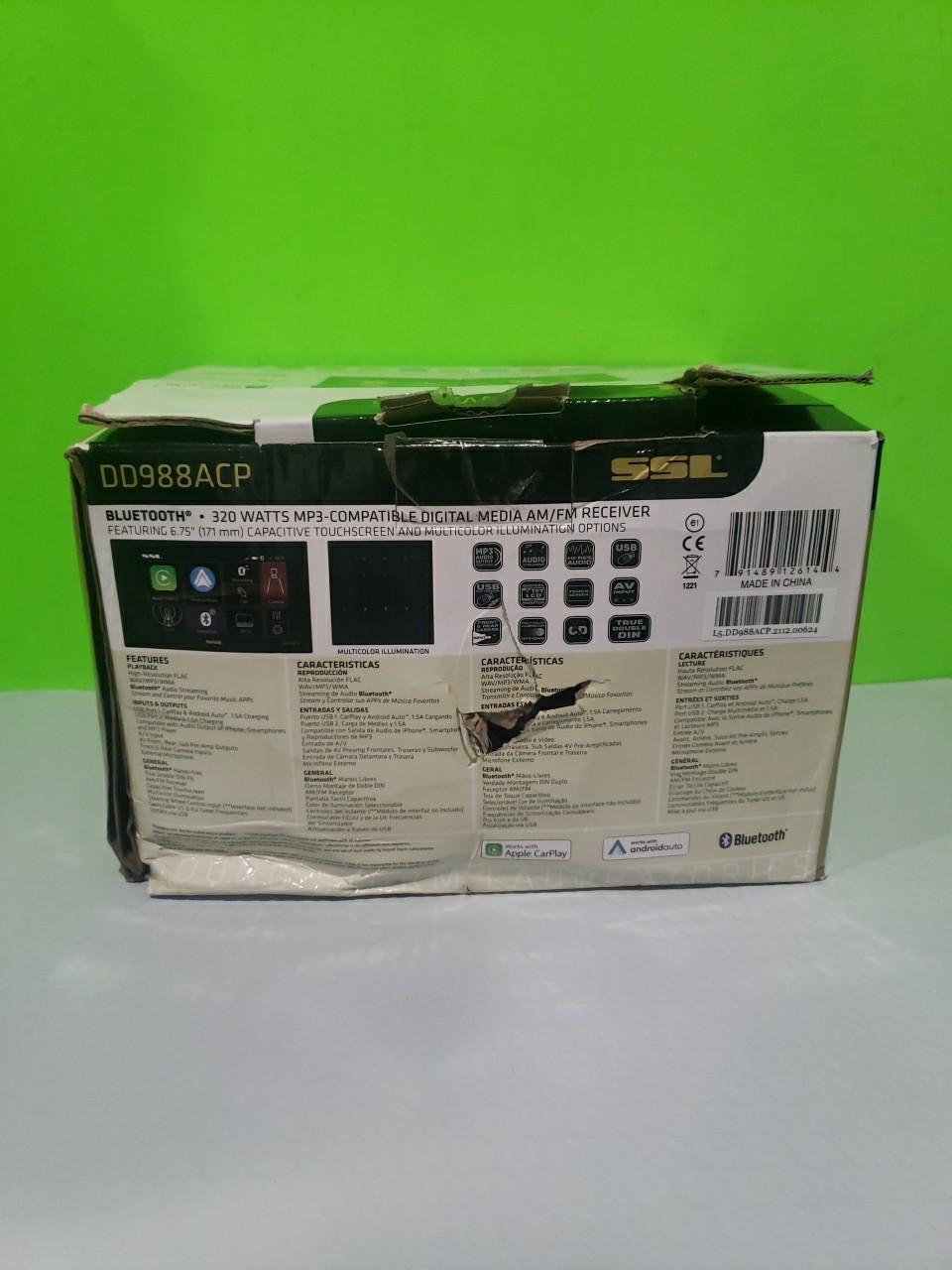 SSL Dd988ACP Bluetooth Digital Media Receiver 320 Watts. MP3 Compatible Open Box