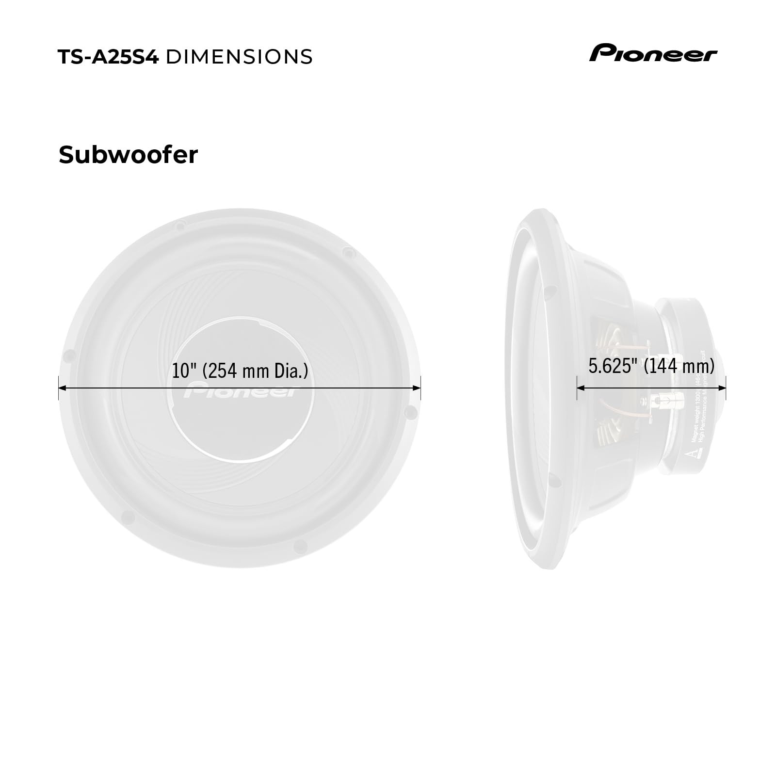 10 Single VC 1200W WOOFER