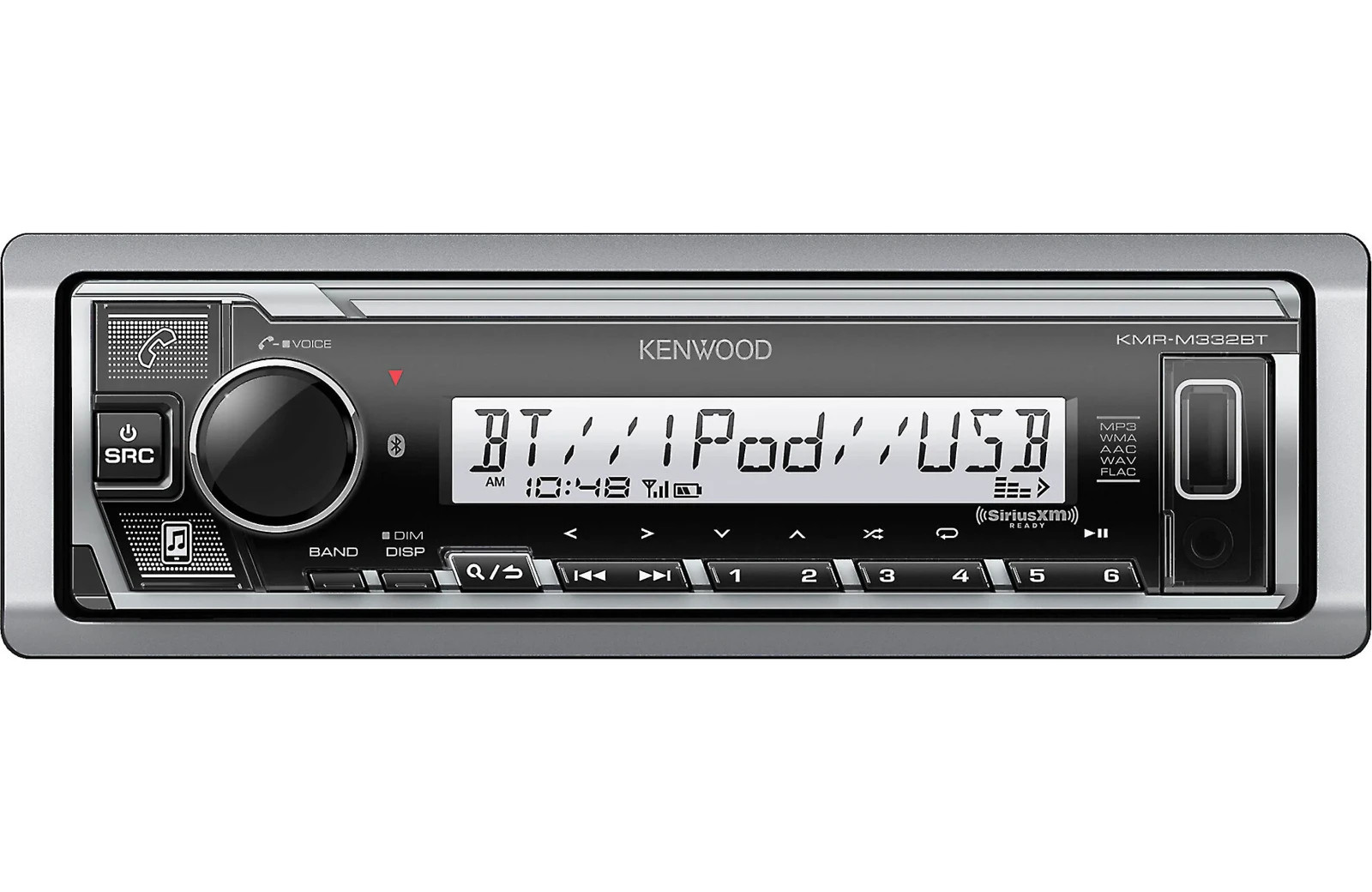 Kenwood KMR-M332BT Marine Media Receiver Bluetooth USB & AUX SiriusXM Ready