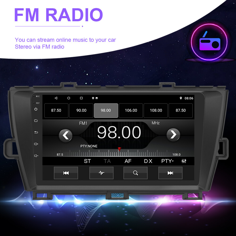 For Toyota Prius 2010-2015 Apple Carplay Car Stereo Radio Android GPS Navi 64GB