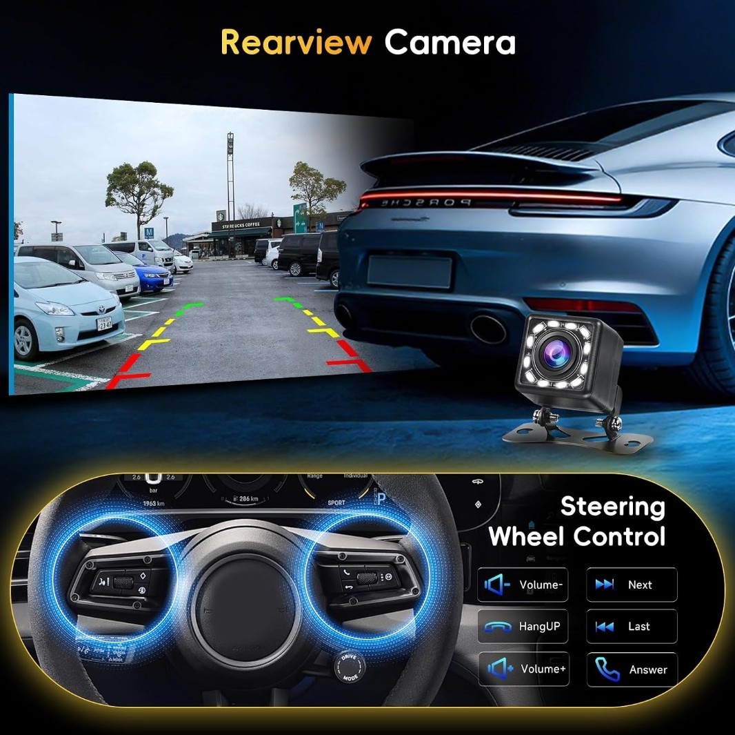 Single Din Car Radio 5” IPS Touch Screen Wireless CarPlay Android Auto BT FM USB