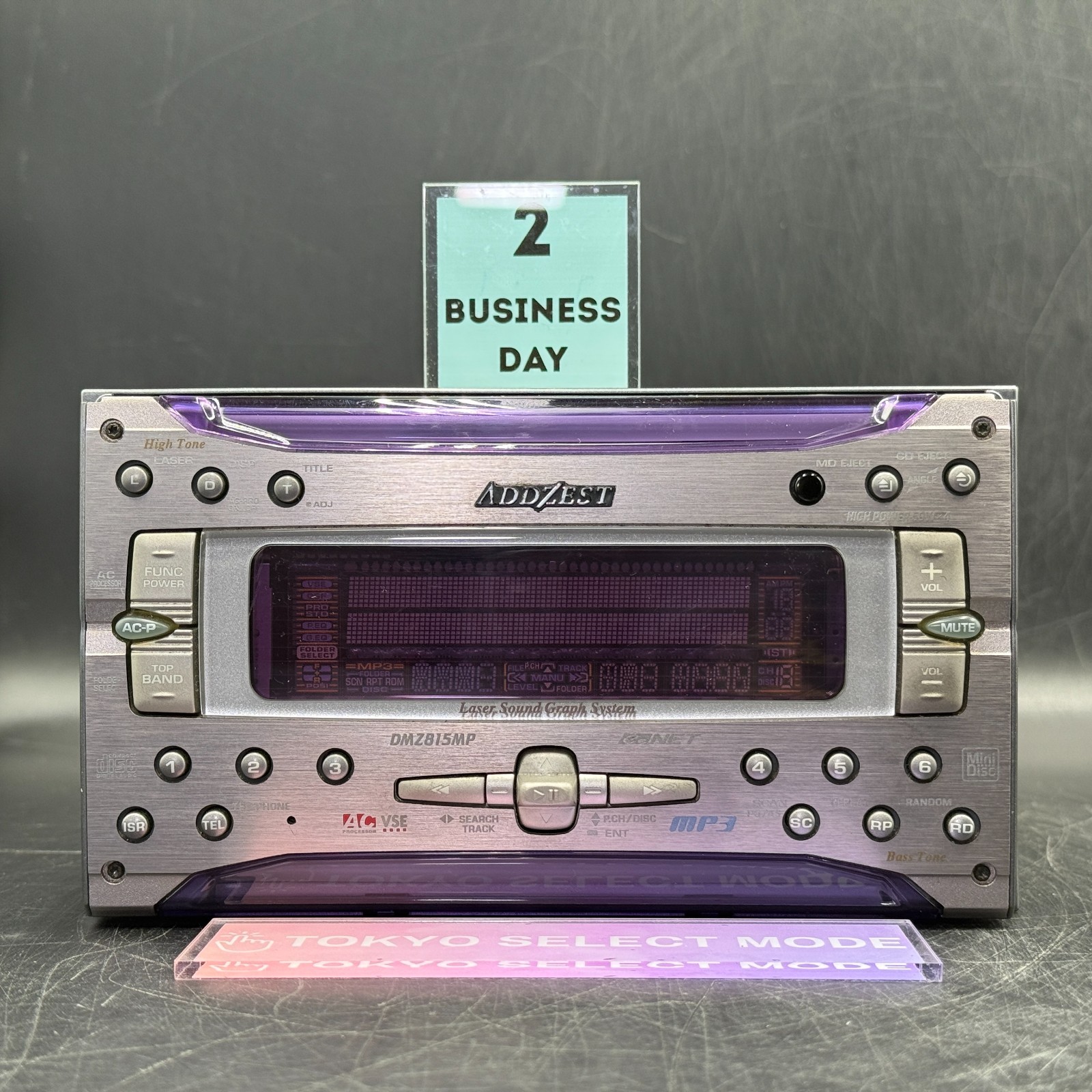Addzest DMZ815MP 2DIN Car Audio CD MD Player JDM DSP Laser Light Tested in Stock