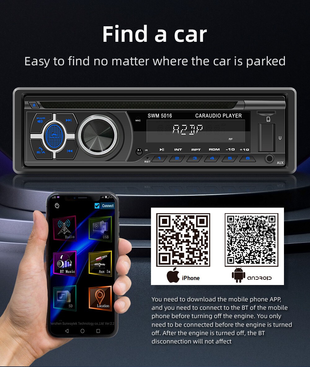 Single 1 Din Car Stereo Radio DVD CD Player Bluetooth FM/RDS/AM Radio MP3 Unit