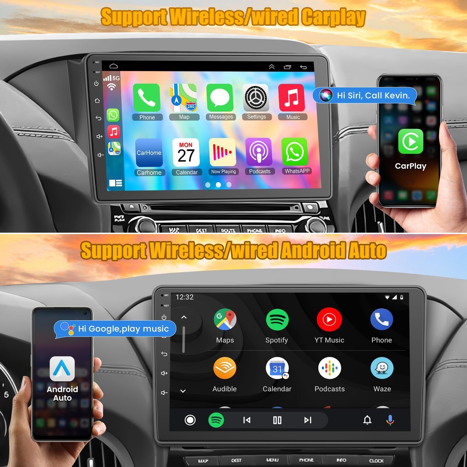Car Stereo Radio GPS Head Unit For Hyundai Genesis/Rohens Coupe 2012-2016 4+64G