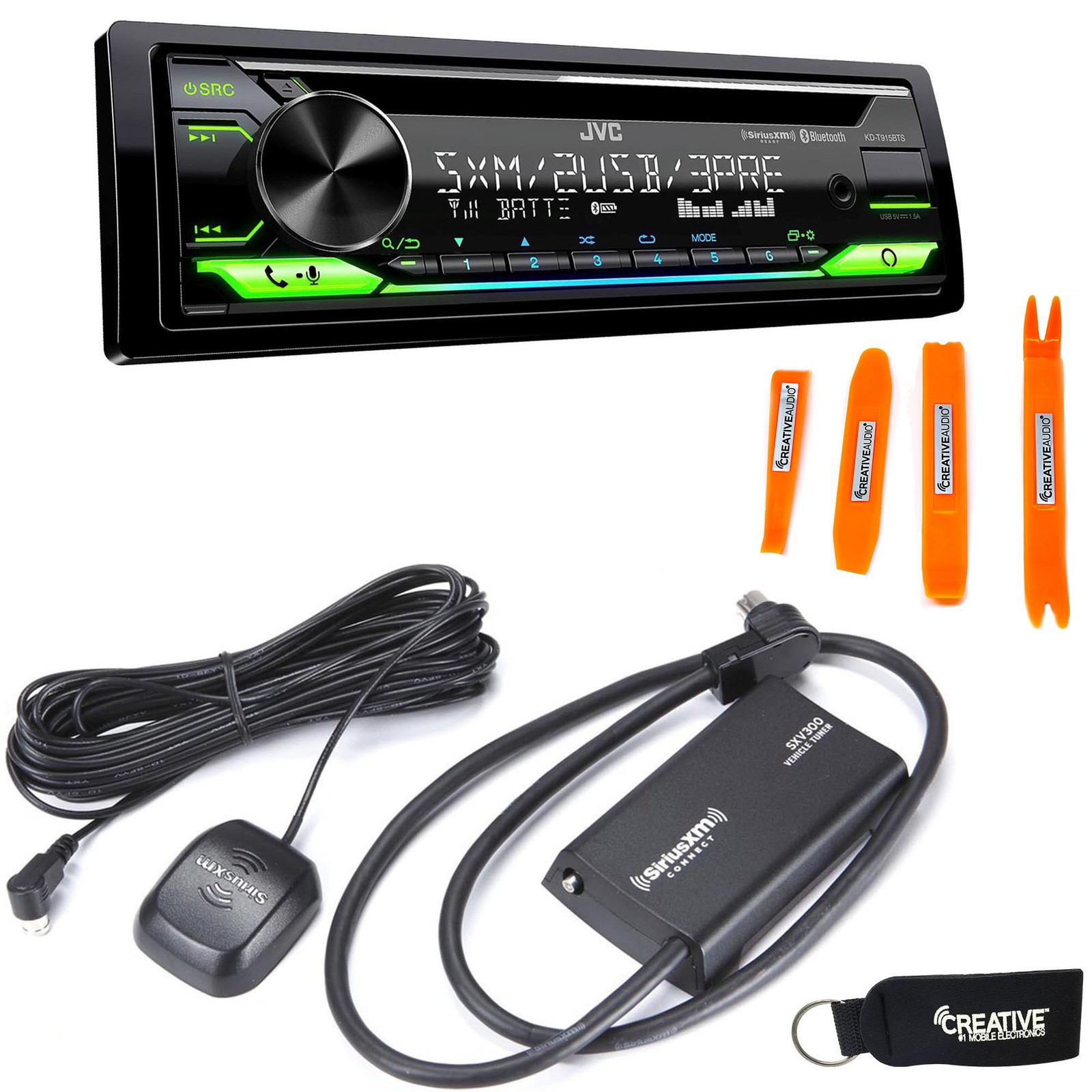 JVC KD-T915BTS CD BT Dual USB AUX Alexa SirusXM Satellite Radio Tuner