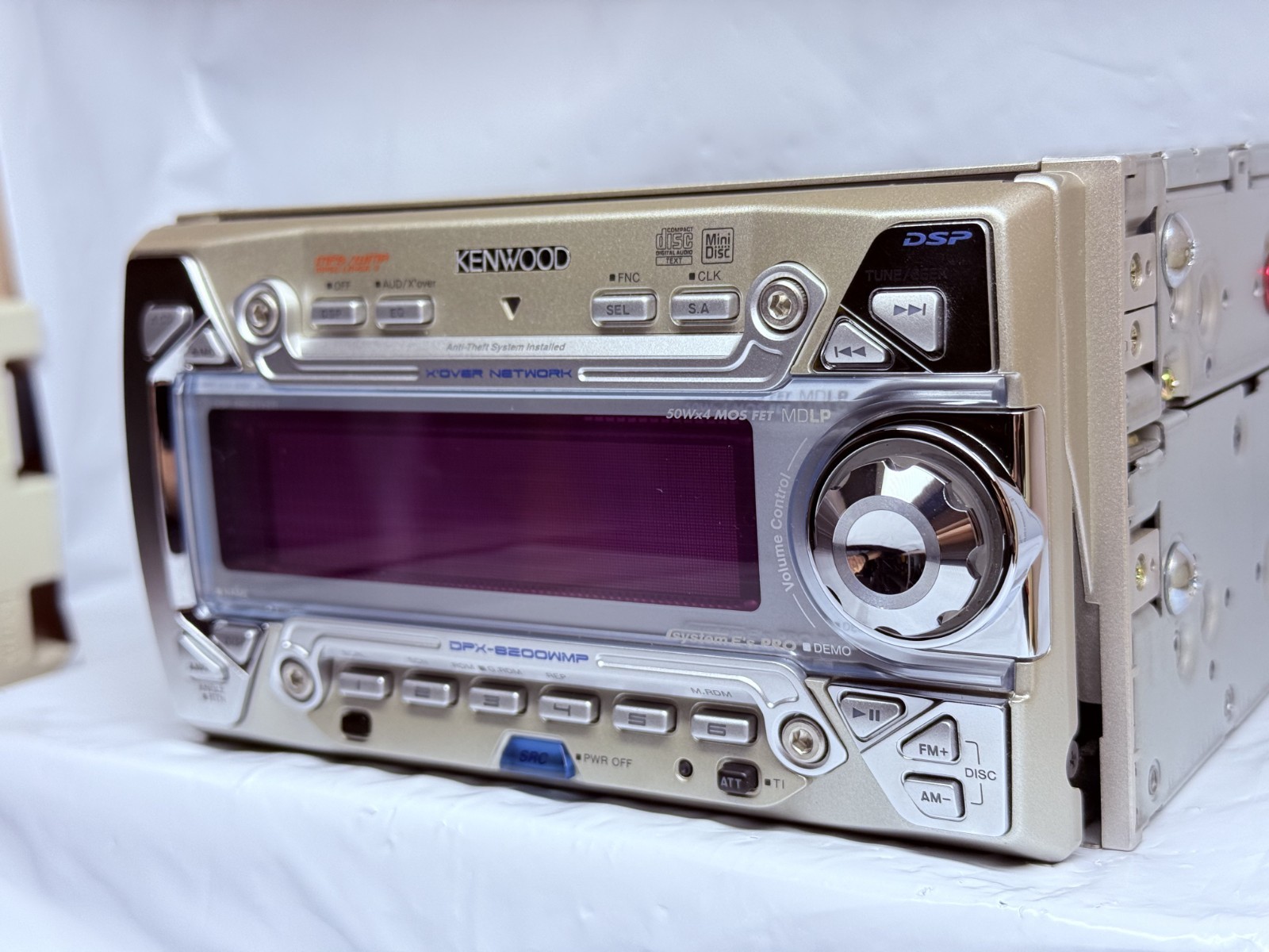 Kenwood DPX-8200WMP 2DIN Car Audio CD MD MP3 AUX Player Tested JDM Japan