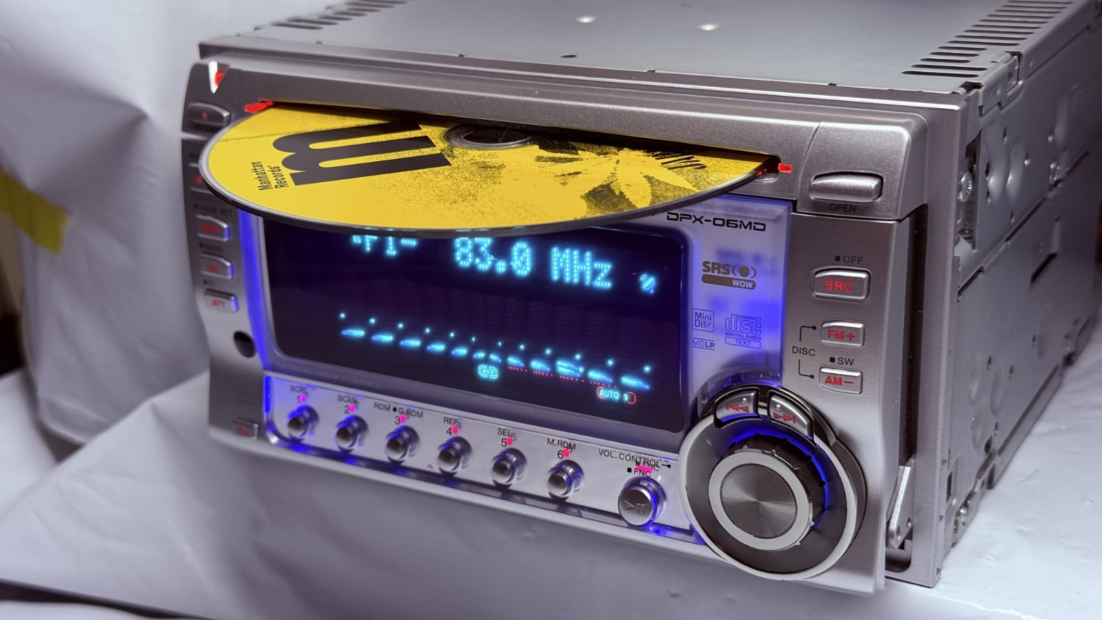 KENWOOD DPX-06MD 2DIN CD MD Player JDM w/ Bluetooth Unit Tested Japan Retro