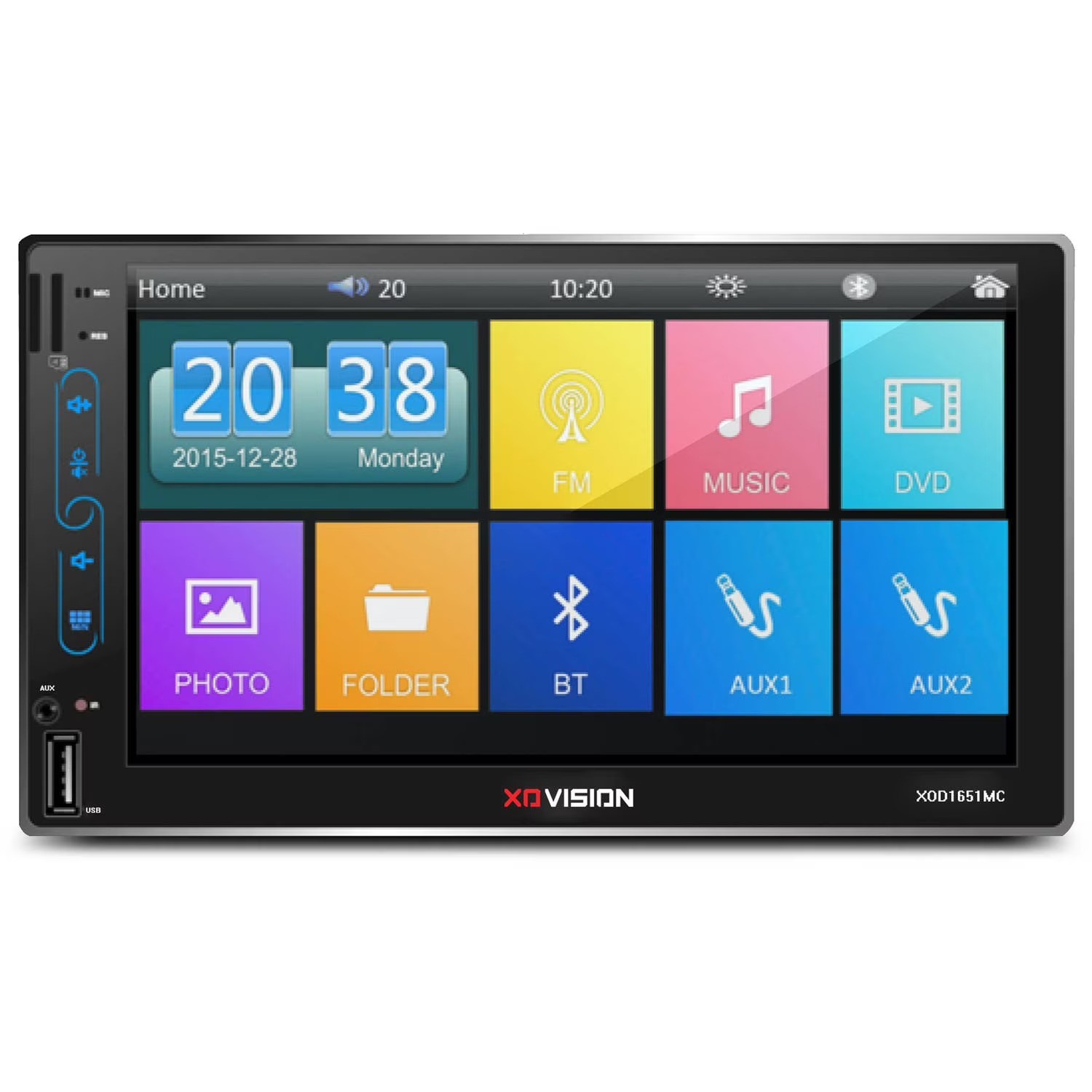 XO VISION 6.2″ double 2 DIN CD DVD MP3 USB Bluetooth Touchscreen car audio FM AM