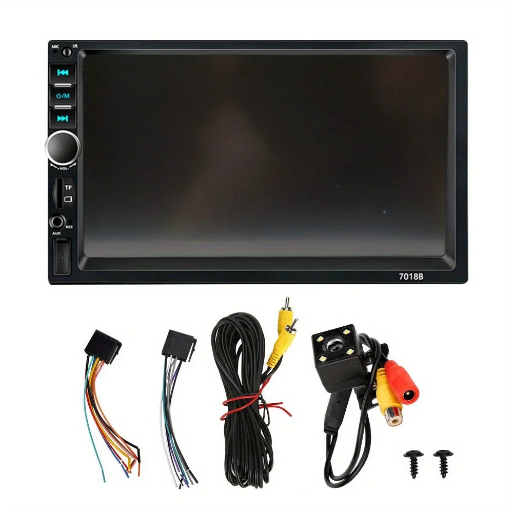 MP5 Car Player 2 Din 7 Inch Touch Screen Car Stereo Bluetooth + Backup Camera.