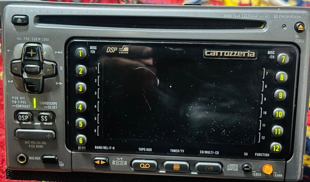 Pioneer Carrozzeria FH-P90 2DIN CD Cassette Receiver Stereo Used From Japan