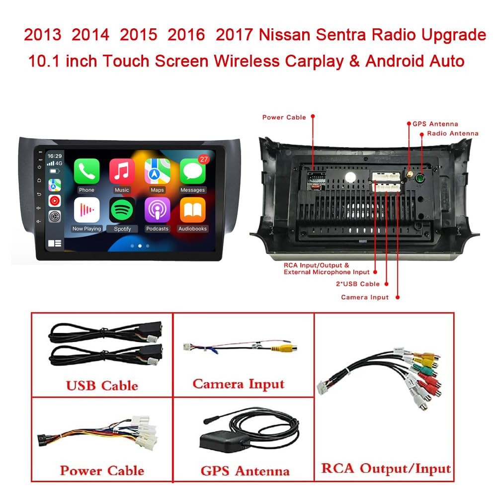Ezonetronics For 2013-2017 Nissan Sentra Radiobuilt-In Carplayandroid Auto 2G