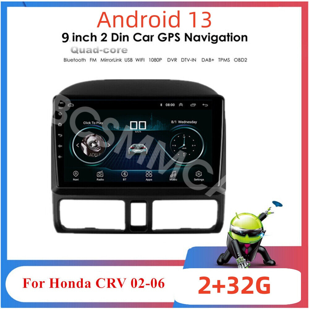 Fit For Honda CR-V 2002-2006 Stereo Radio GPS 9in Touch Screen Head Unit W/Cam