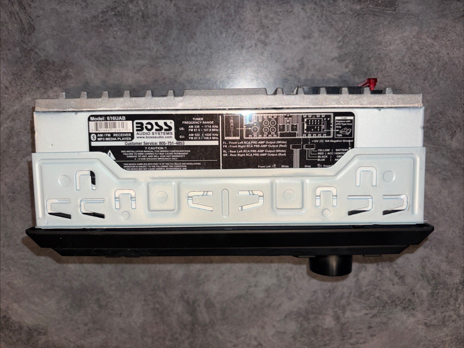 BOSS 616UAB Stereo, Bluetooth, AM/FM Radio, MP3, USB, Aux In – Used