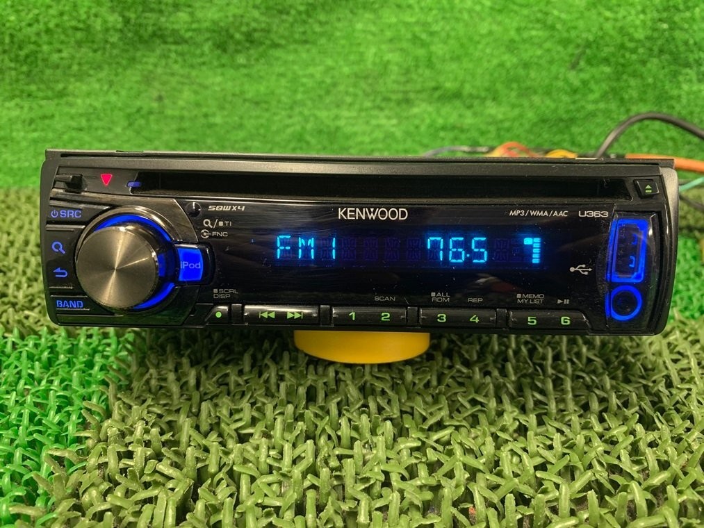 Kenwood U363 1DIN CD USB AUX AM FM Receiver Near Mint JAPAN