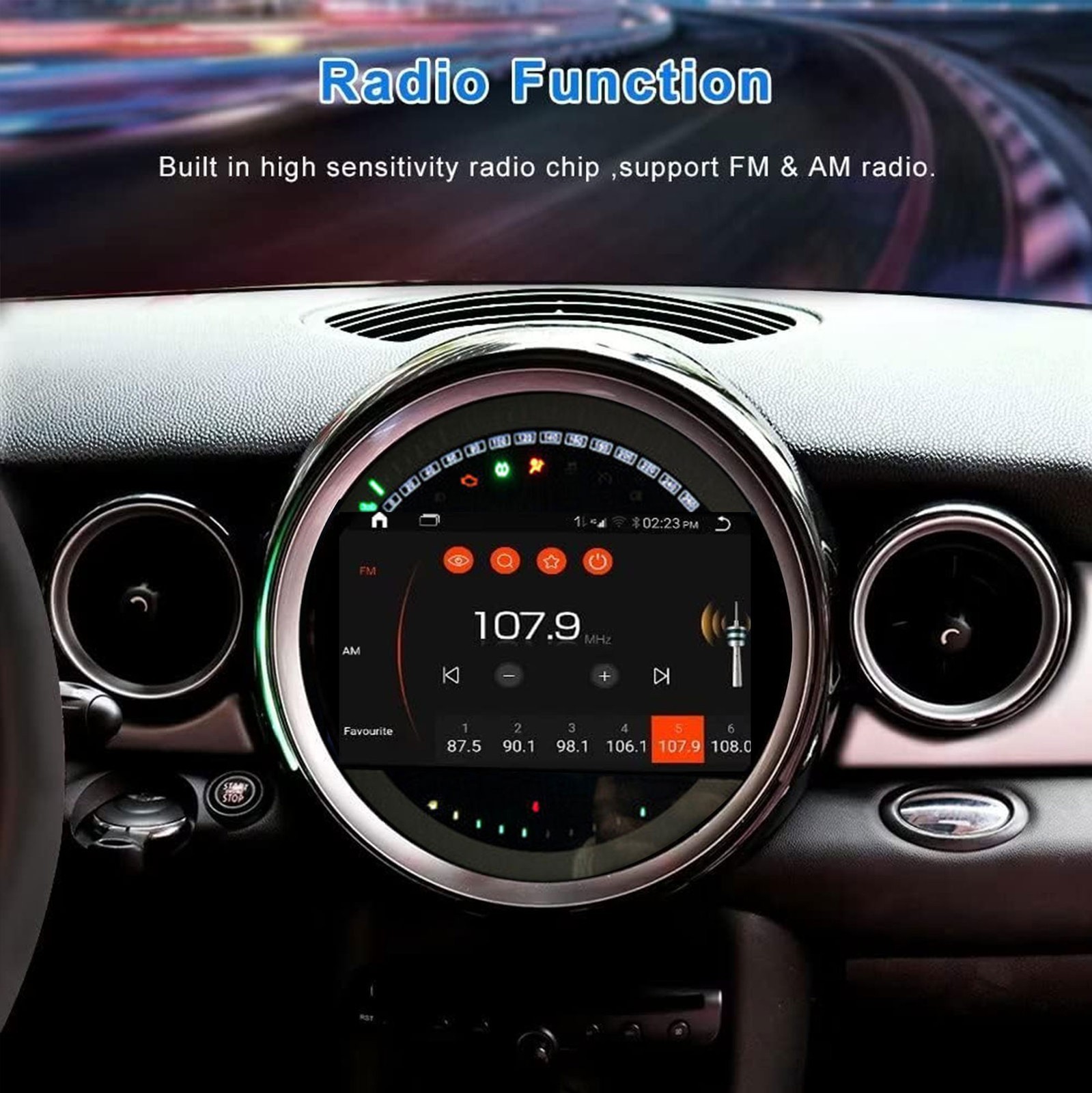 9″ Android Car Radio Navigation Screen for BMW Mini Cooper 2007-2015 MPH R60 R56