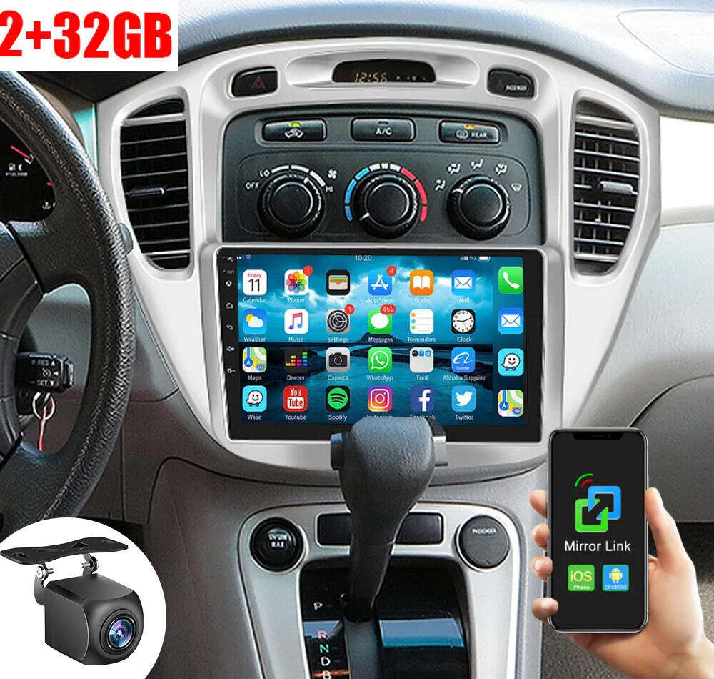 For 2000-2007 Toyota Highlander Apple Carplay Car Radio Android 12 GPS JBL 2+32G