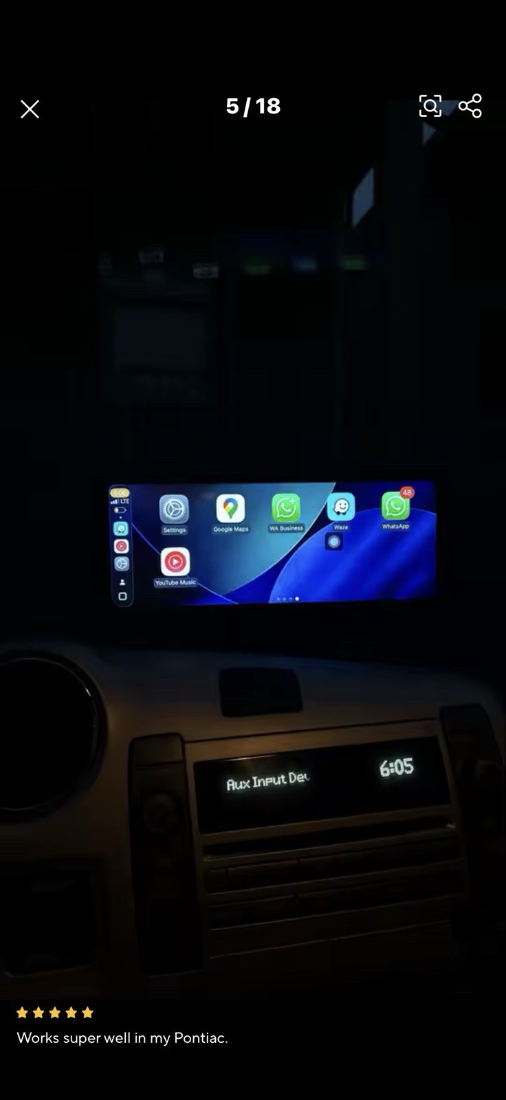 Wide screen CarPlay with 360 cam, (Brand New Unopened)