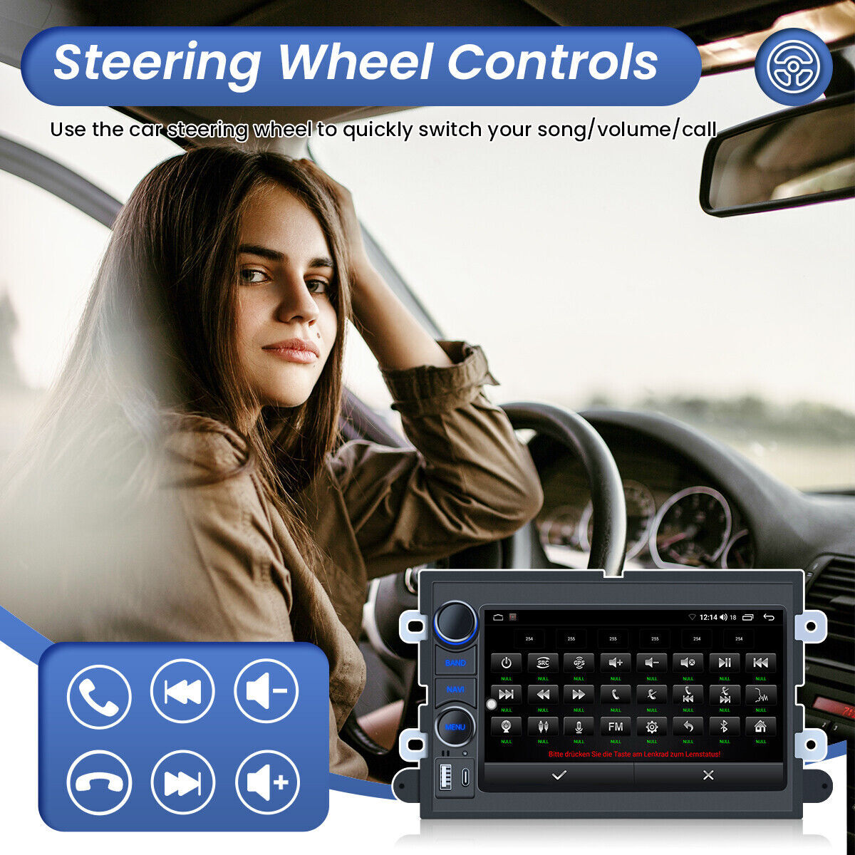 Free Backup Camera Android Carplay Car Stereo Radio For Ford Mustang 2005- 2009