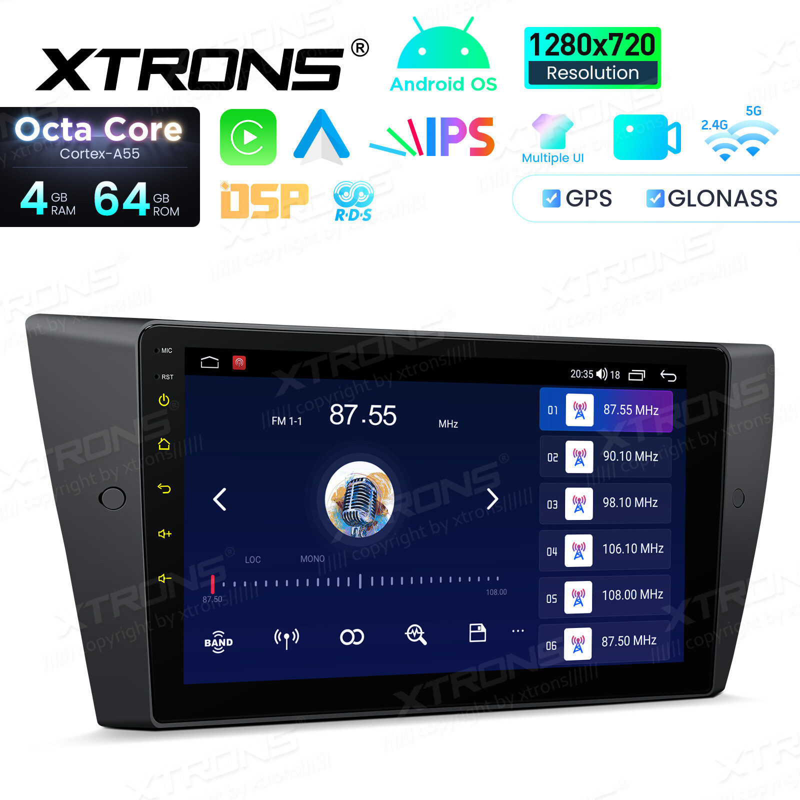 DVR+7″ Android 13 8-Core Car Radio DVD Stereo GPS DSP For BMW E90 E91 E92 E93 M3