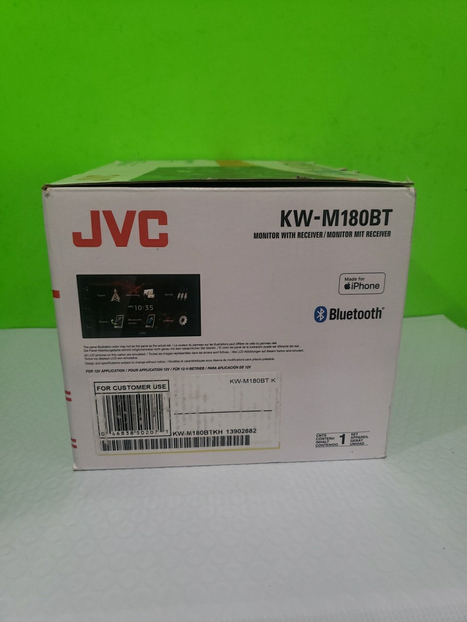 JVC KW-M180BT, 2-DIN Digital Media Receiver, w/ Bluetooth Good Condition