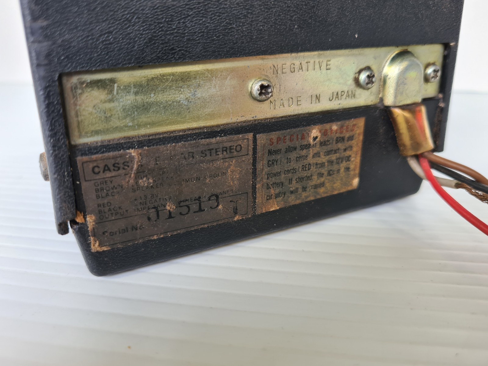 Vintage Seipteic Cassette Head Unit Japan 01519T Matsushita Panasonic Car 1974