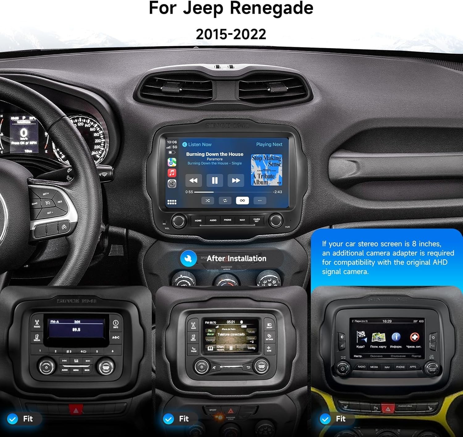 Dasaita 9” Car Radio for Jeep Renegade 2015-2022 CarPlay 8+256G DTS 4G LTE