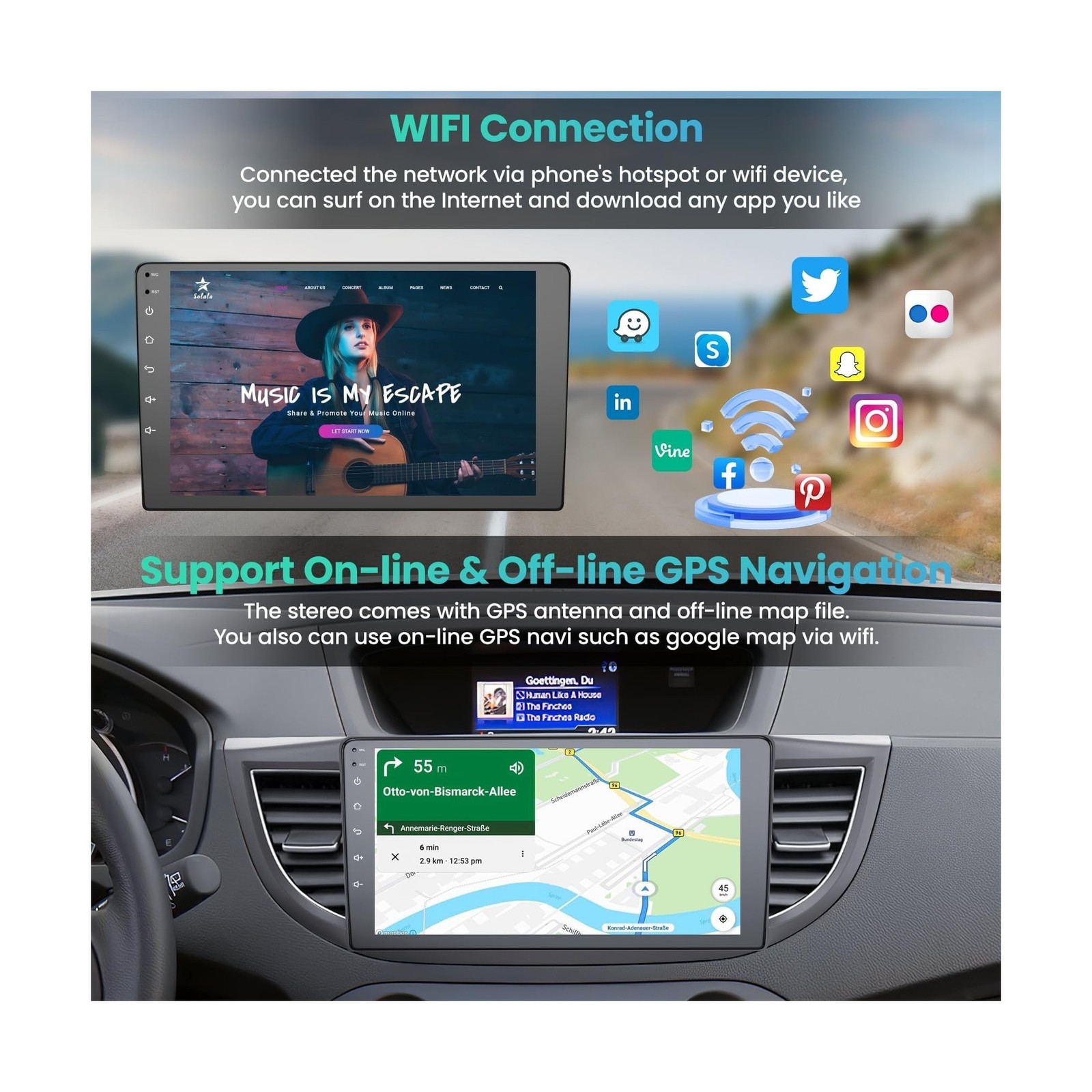 4G+64G Car Radio Stereo for Honda CRV 2012 2013 2014 2015 2016 Android 13, 9 …