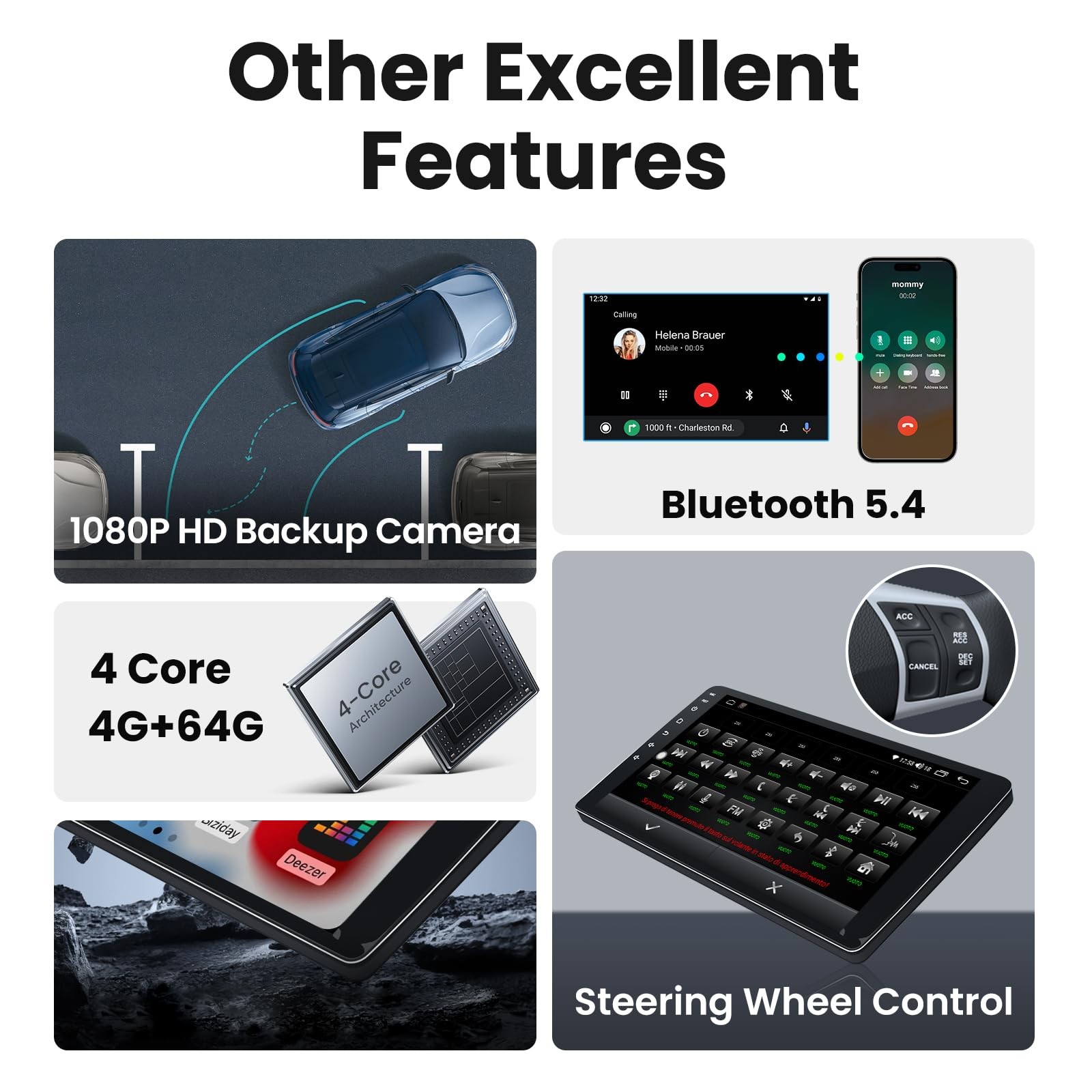 Auto Radio Stereo 4G+64G 5G WiFi 9″ GPS RDS SWC WiFI for Ford Escape 2013-2018