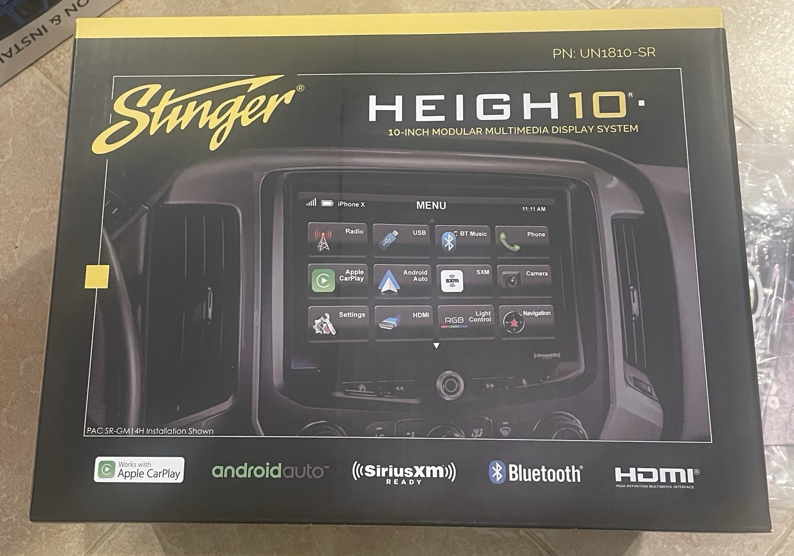 Stinger UN1810/HEIGH10 Digital Multimedia 10″ Head Unit Car Play/Android Radio