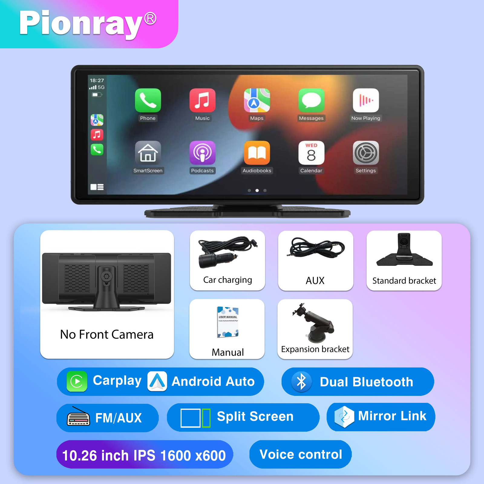 7/10 Inches Android Auto Universal Portable Carplay for Car Screen Car Radio Vid