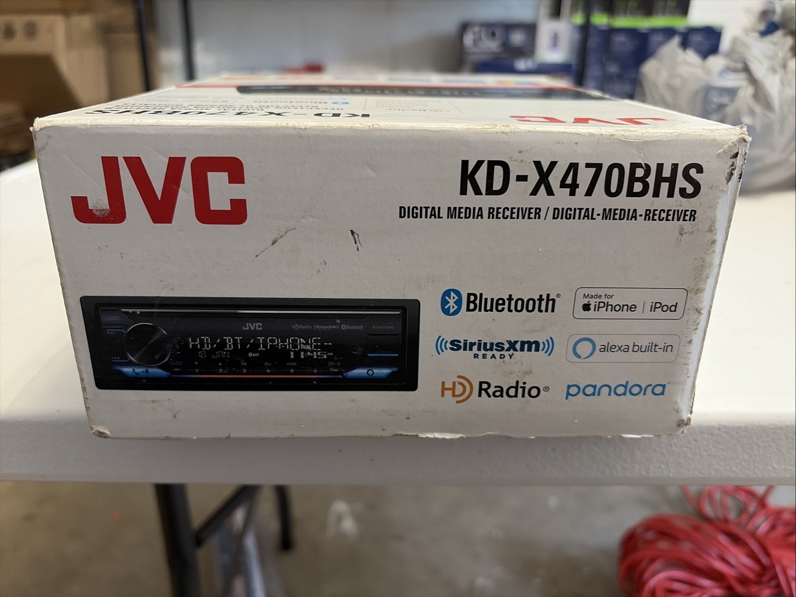 JVC KD-X470BHS Bluetooth Car Stereo Receiver with USB Port – HD AM/FM Radio, MP3