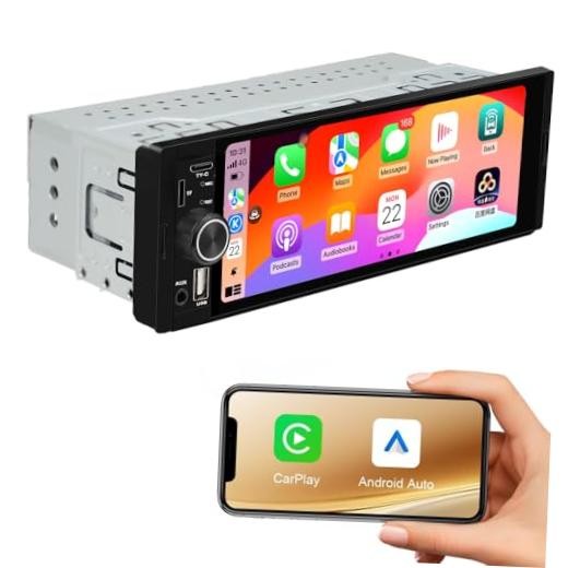 Single Din Car Stereo Radio Upgrade with CarPlay & Android 6.36″ touchscreen