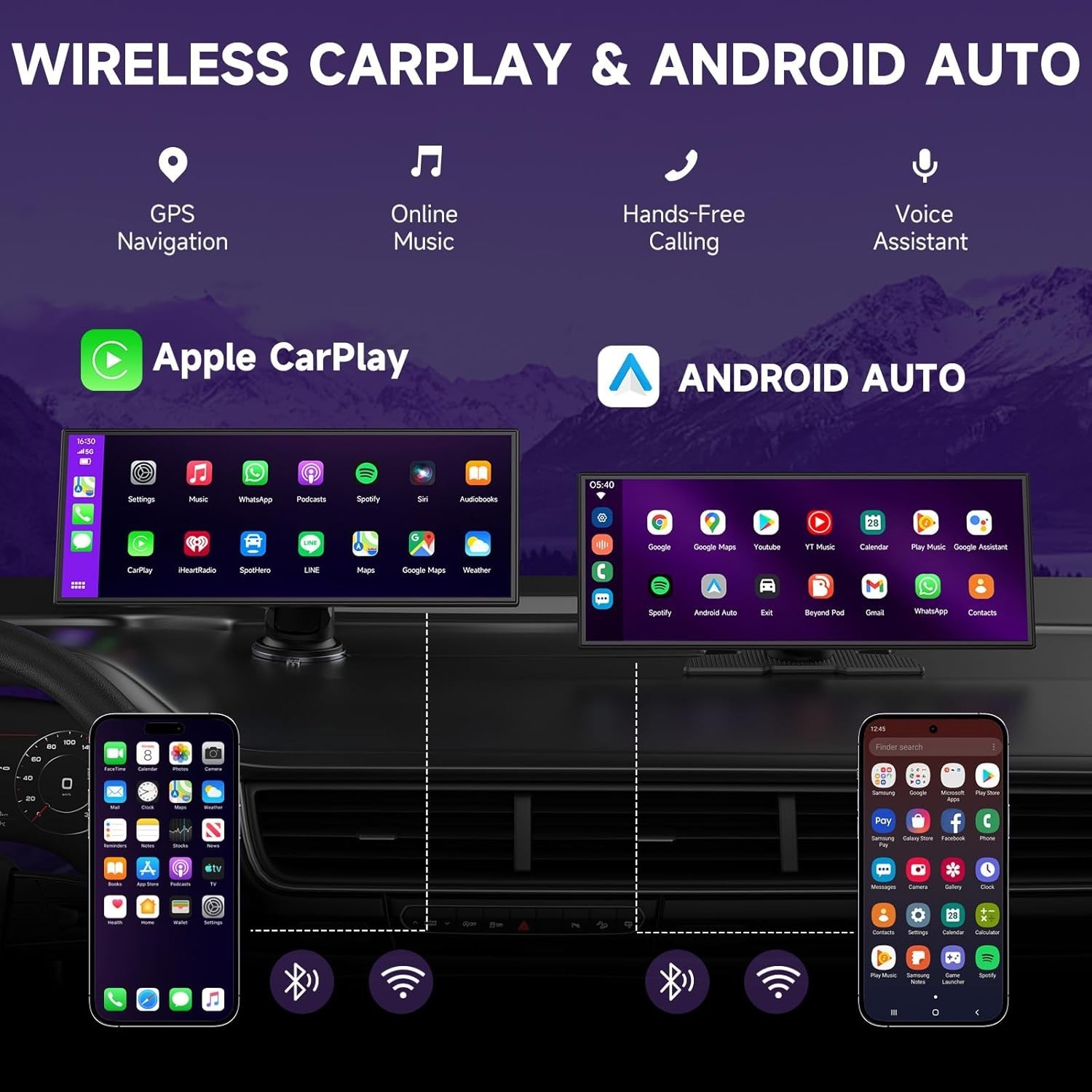 10.25″ Android Auto Carplay Smart Screen w/baby Camera