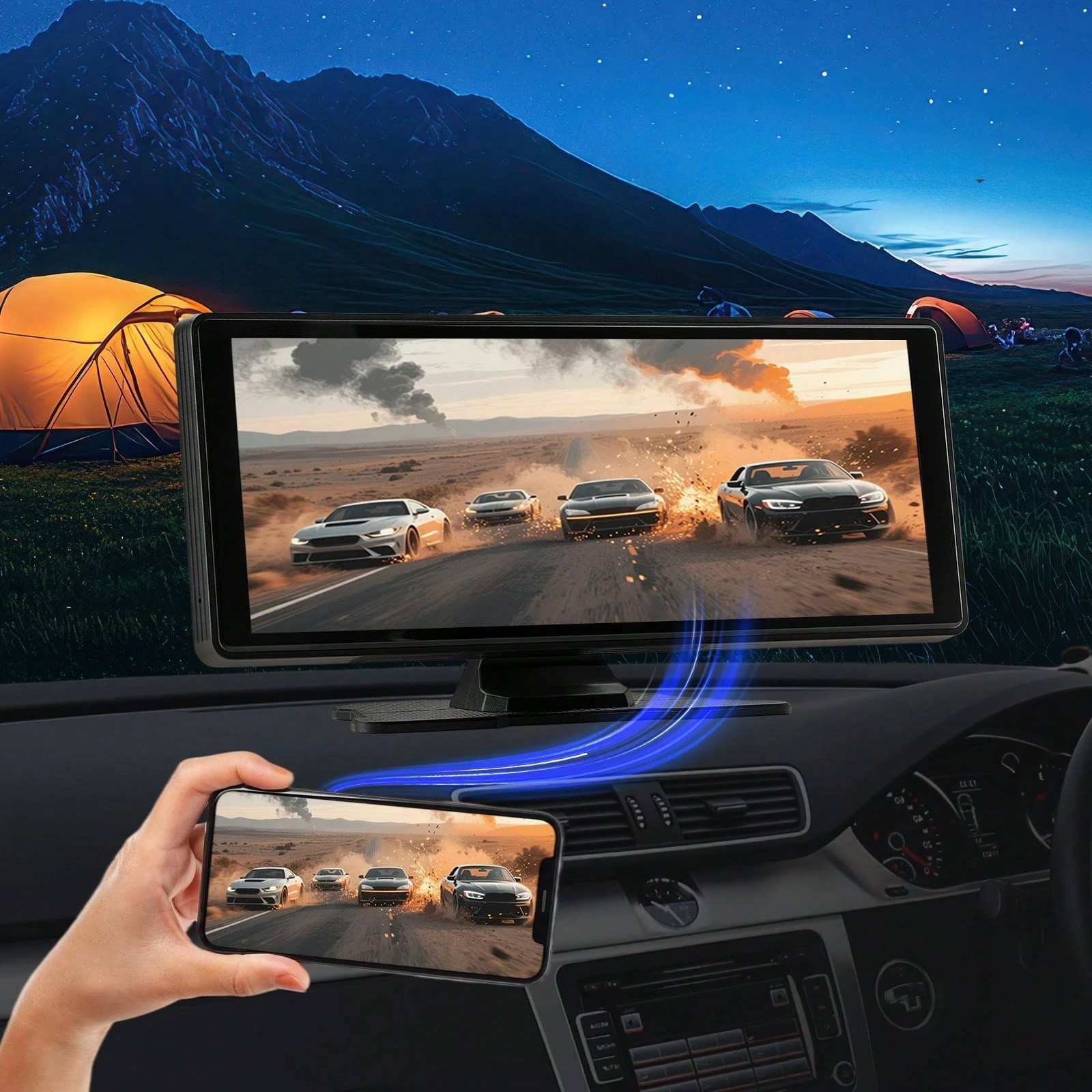 10 Inch Wireless CarPlay Android Auto Touch Screen Car Stereo GPS Radio
