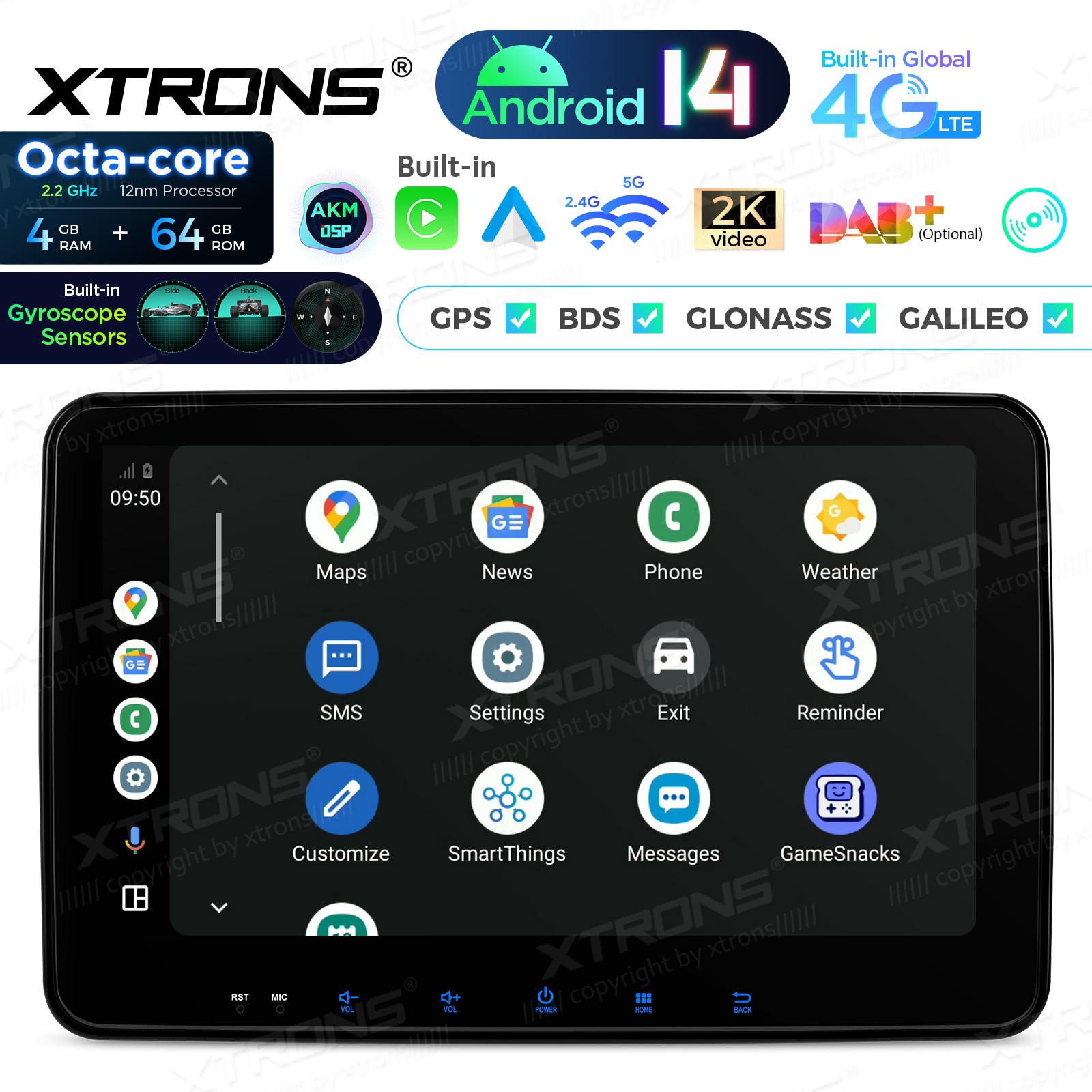 10.1″ Android 13 Car GPS Stereo DVD Radio Double 2 DIN Navi 2+32GB Universal