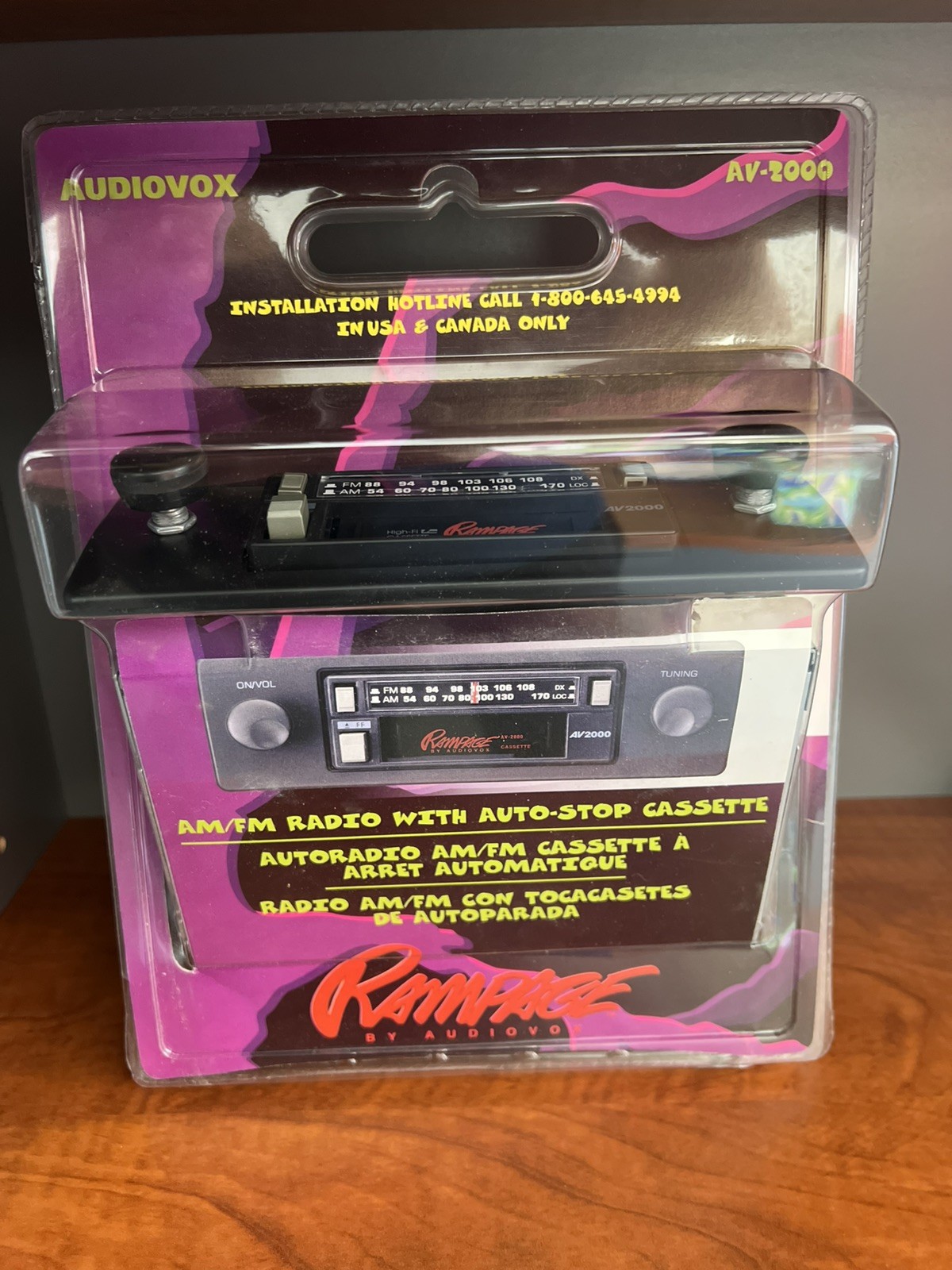 Audiovox Rampage AV-2000 Cassette Player AM/FM Radio “Supernatural show” Stereo