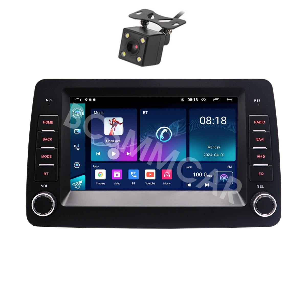 Car Touch Screen Player Radio GPS SWC W/Rear Camera Fit For Fiat Panda 2003-2012