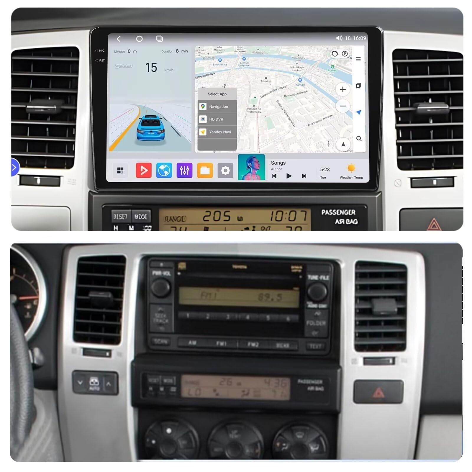 for Toyota 4Runner Radio Upgrade 2003 2004 2005 2006 2007 2008 2009,MekedeTec…