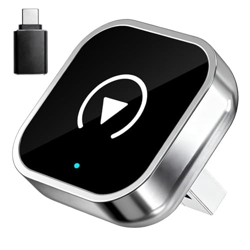 Wireless CarPlay and Android Auto Adapter, Ultra-Compact Aluminum Design with