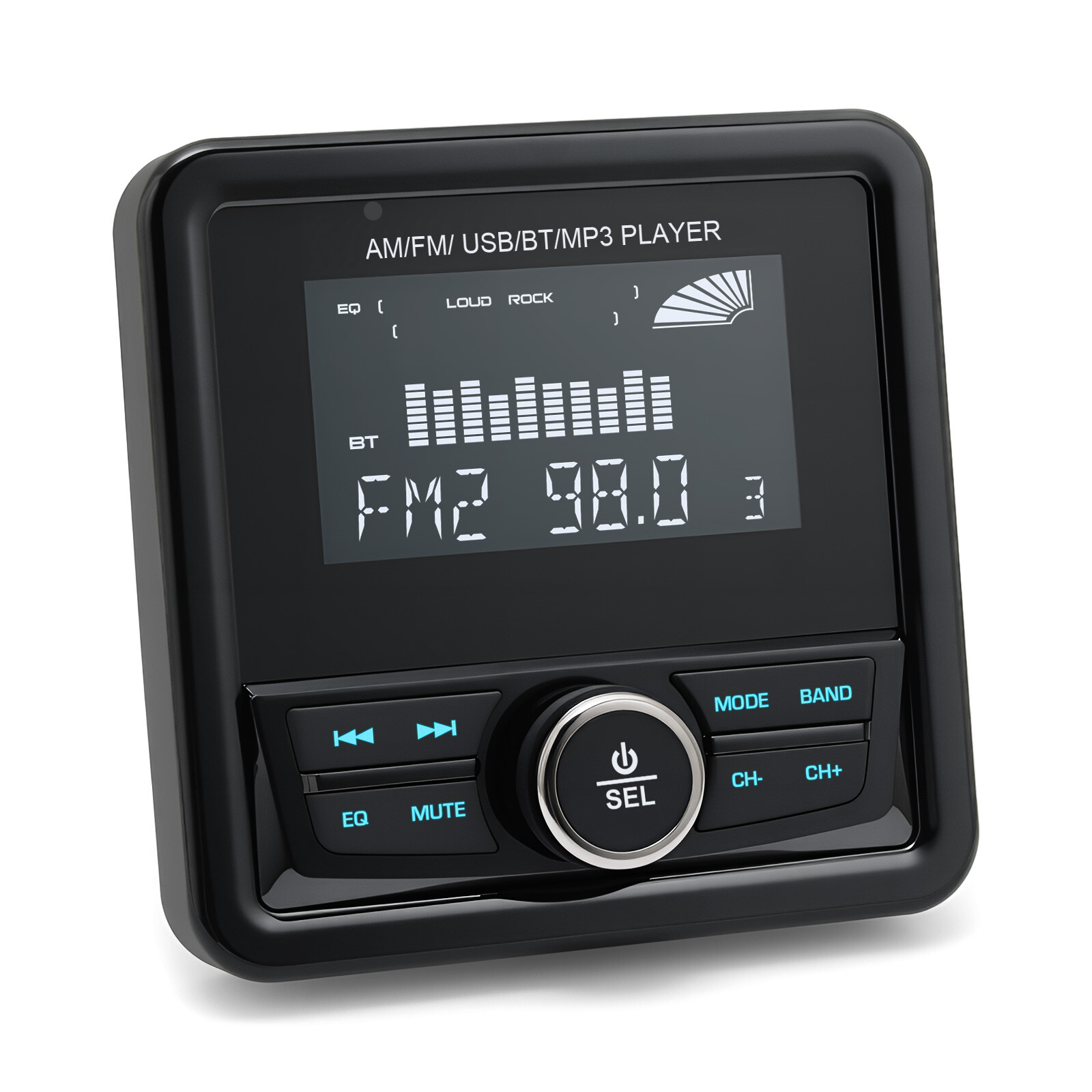 Marine Digital Media Receiver Bluetooth Waterproof LCD Display Boat Radio System