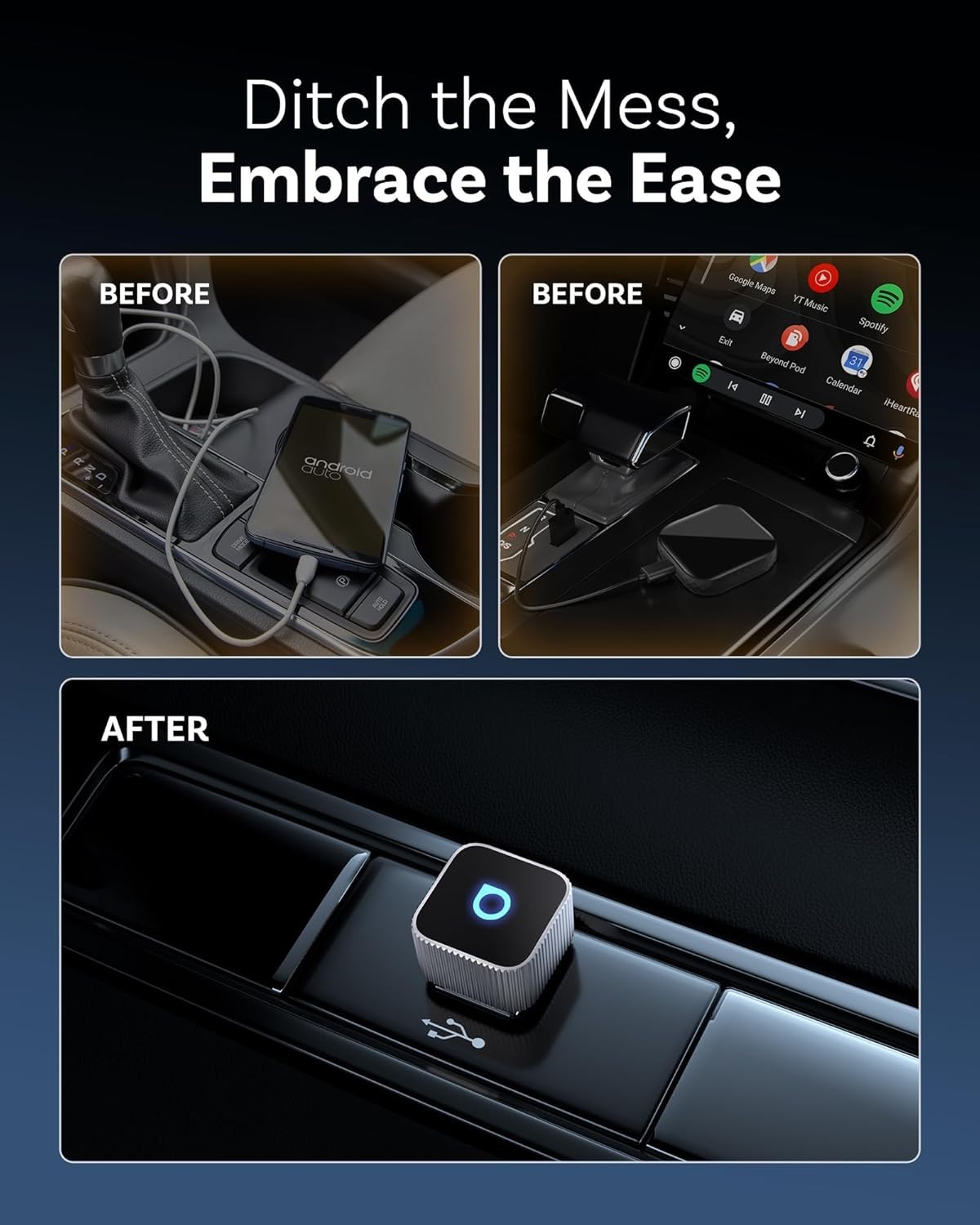 2026 USB Wireless CarPlay Adapter For iPhone Apple Dongle Plug & Play Auto Conne