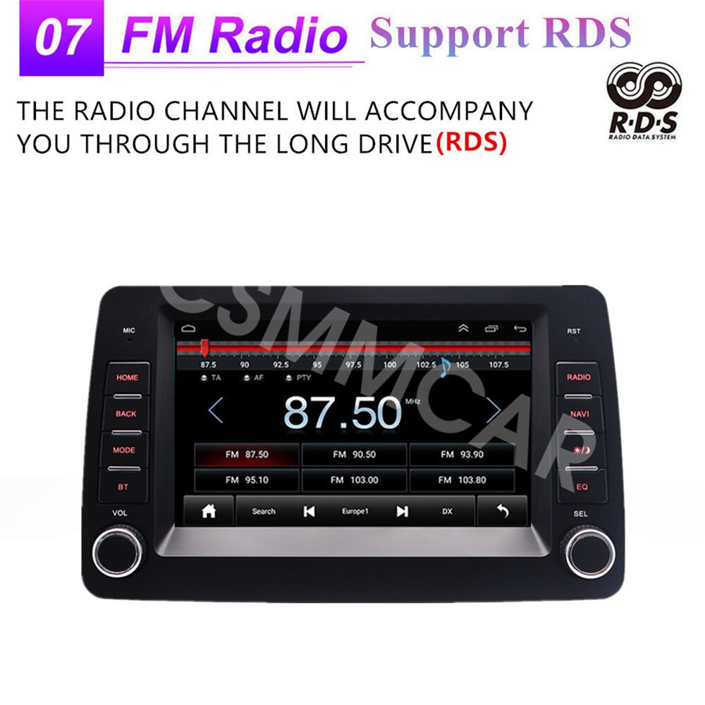 Car Touch Screen Player Radio GPS SWC W/Rear Camera Fit For Fiat Panda 2003-2012