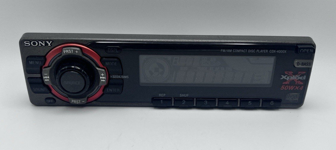 Sony CDX-4000X Compact Disc CD Player Xplod 50Wx4 AMFM Car Stereo FACEPLATE ONLY