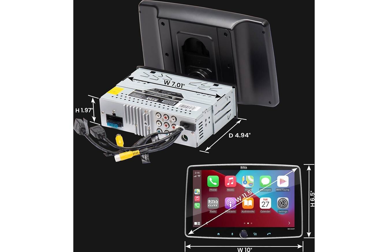 BOSS Audio Elite BE10ACP-C Car Stereo Apple CarPlay Android Auto 10.1″ + Camera