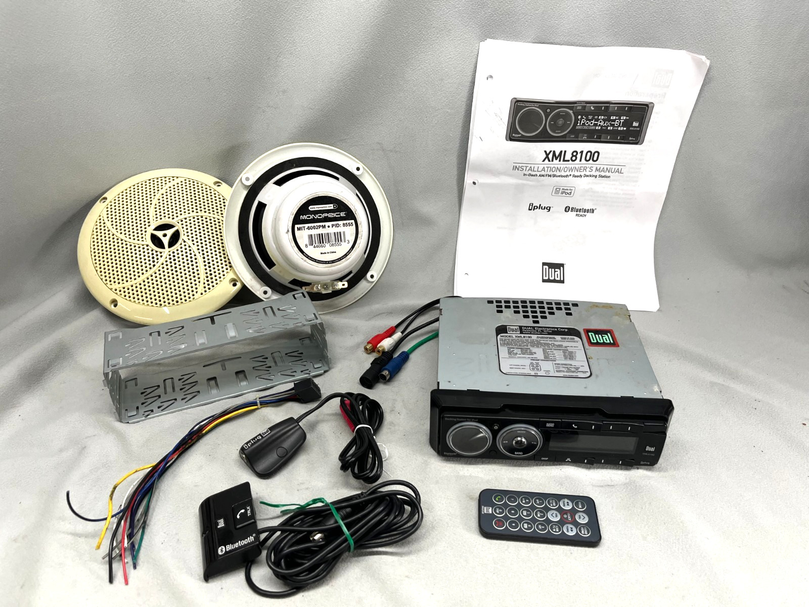 Dual Electronics XML8100 Car Stereo Receiver, Remote, Bluetooth, ipod, speakers